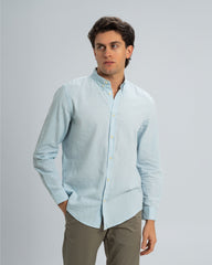 REGULAR FIT LINEN-COTTON SHIRT