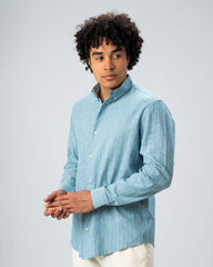 Stripped Regular Fit Linen Shirt