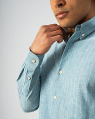 Stripped Regular Fit Linen Shirt