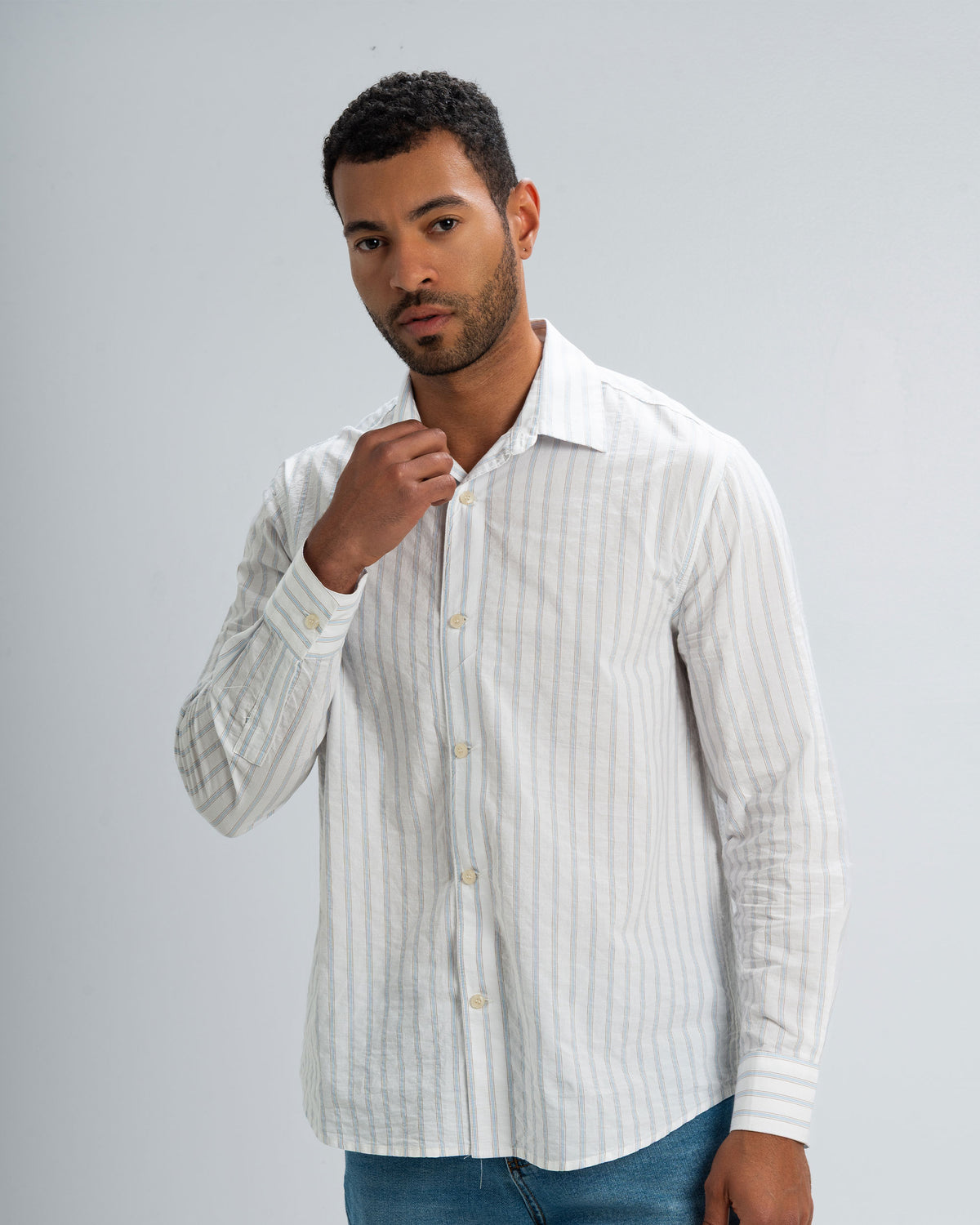 STRIPED FLOWING SHIRT
