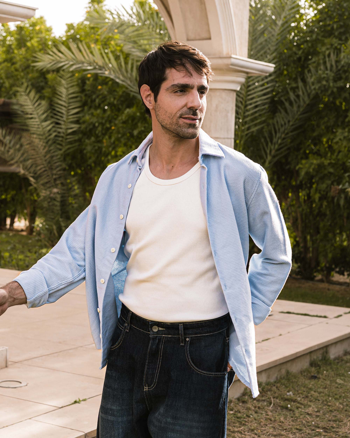 REGULAR FIT TEXTURED SHIRT