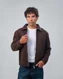 Zip-Up Shirt Collar Denim Jacket