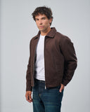 Zip-Up Shirt Collar Denim Jacket