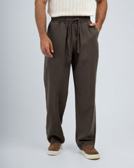 RELAXED FIT COTTON/LINEN TROUSERS