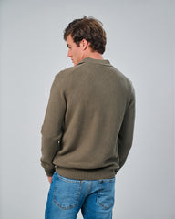 Classic Knit Polo Sweater