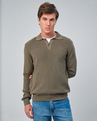 Classic Knit Polo Sweater