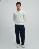 Button-Placket Knit Polo Sweater