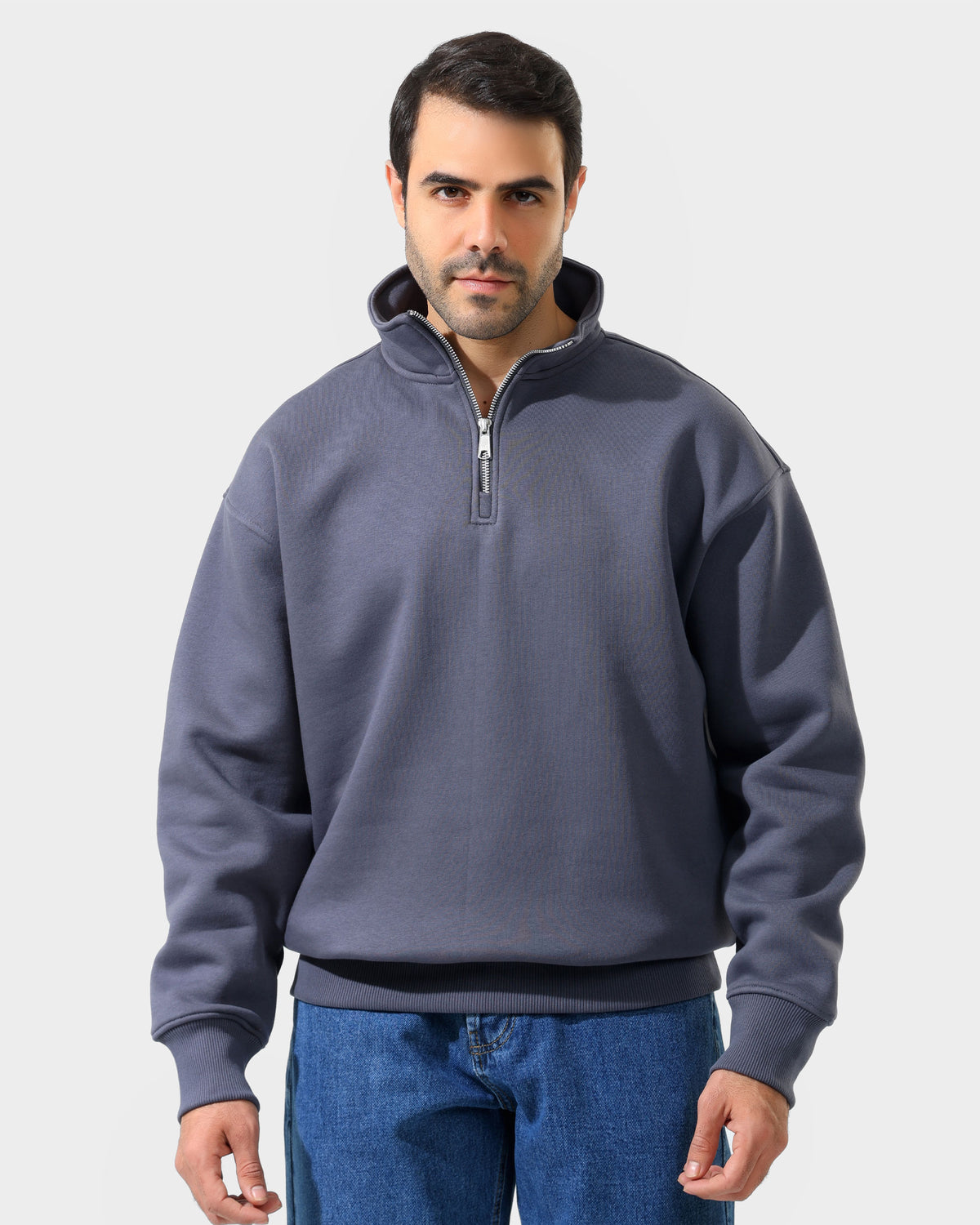 BASIC QUARTER-ZIP SWEATSHIRT