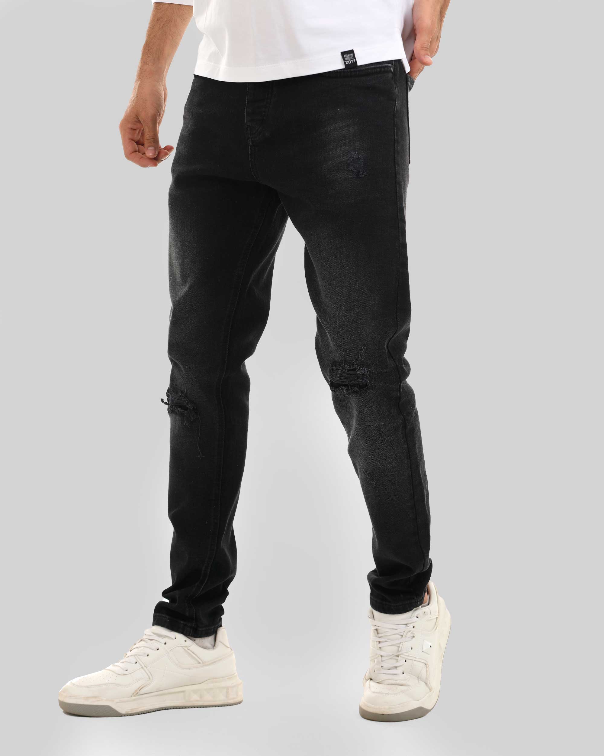 Ripped Carrot Fit Jeans Pants – dott jeans
