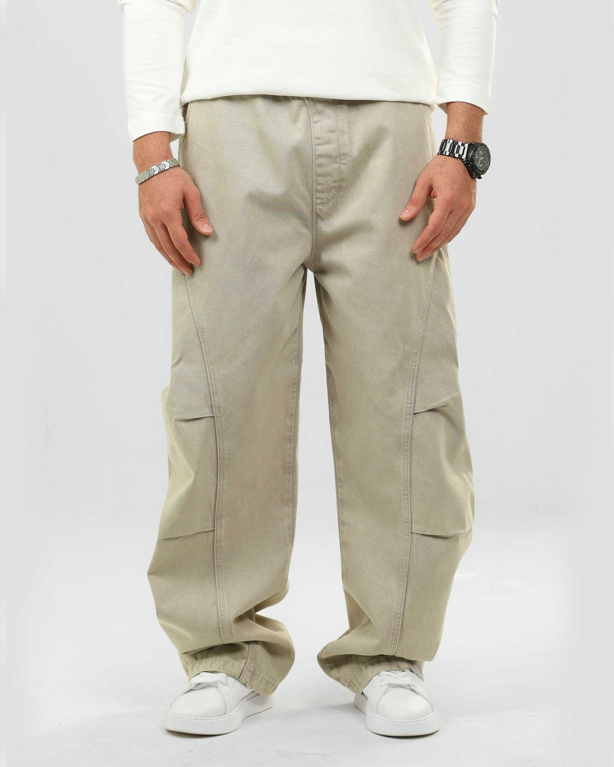 BAGGY FIT TWISTED-SEAM JEANS